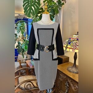 Chic Black and White Elegant Dress